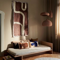 Ferm Living Lay Pude - Sand/Sugar Kelp - 60x40 cm