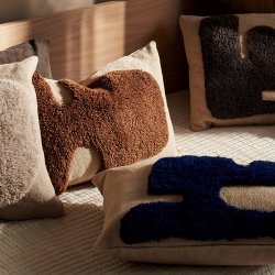 Ferm Living Lay Pude - Sand/Bl - 60x40 cm