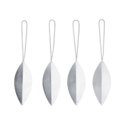 Ferm Living Leaf Ornamenter 4 stk S�lvfinish