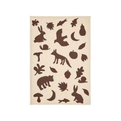 Ferm Living Lunden T�ppe Off-white/Dark Chocolate