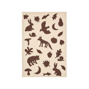 Ferm Living Lunden T�ppe Off-white/Dark Chocolate