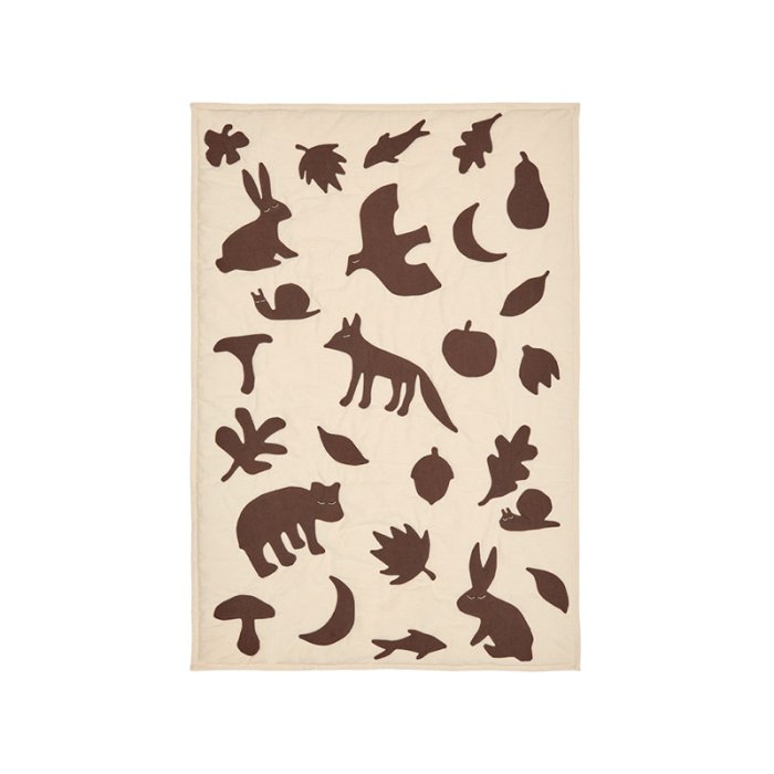 Ferm Living Lunden T�ppe Off-white/Dark Chocolate