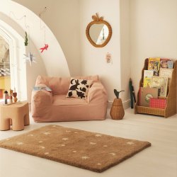 Ferm Living Lunden Pude 30x30 cm Off-white/Dark Chocolate