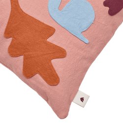 Ferm Living Lunden Pude 30x30 cm Rose/Multi