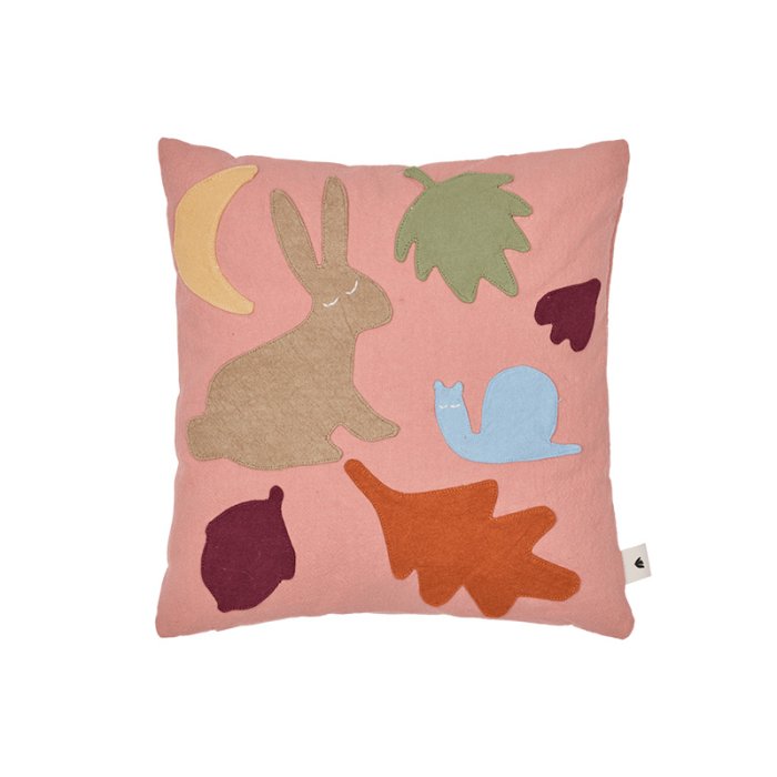 Ferm Living Lunden Pude 30x30 cm Rose/Multi