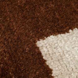 Ferm Living Mara Knotted Rug Tppe - Large - Dark Brick/Off-White