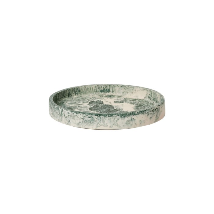 Ferm Living Mist Tray Rund 20 cm Emerald Off-white