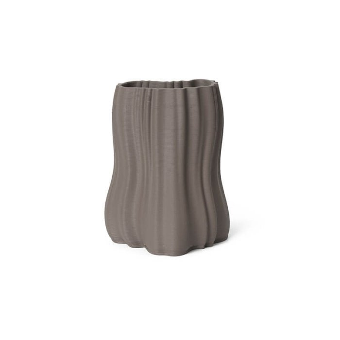 Ferm Living Moire Vase - H20 cm - Anthracite