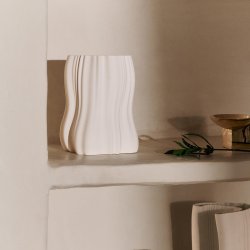 Ferm Living Moire Vase H20 cm Off-white