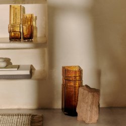 Ferm Living x Utzon Muro Vase H30 cm Recycled Amber