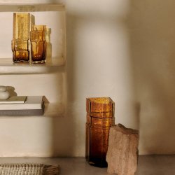 Ferm Living x Utzon Muro Vase H38 cm Recycled Amber