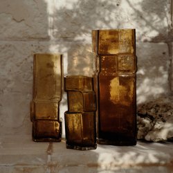 Ferm Living x Utzon Muro Vase H38 cm Recycled Amber