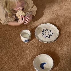 Ferm Living Naive Ceramic Set Deep Blue