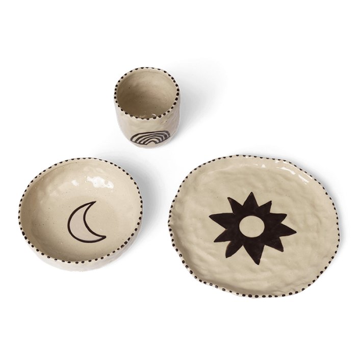 Ferm Living Naive Ceramic Set Red Brown