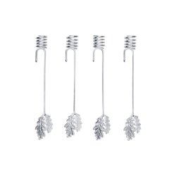 Ferm Living Oak Leaf Lysholdere 4stk S�lvfinish