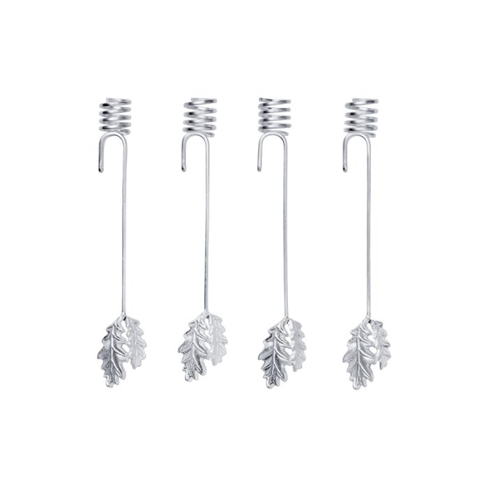 Ferm Living Oak Leaf Lysholdere 4stk S�lvfinish