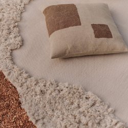 Ferm Living Oleo Pude 50x50 cm Natural/Sugar Kelp