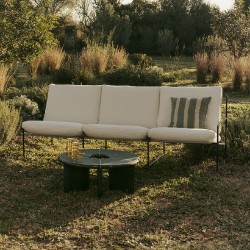 Ferm Living Oleo Pude 50x50 cm Tea Green/Natural