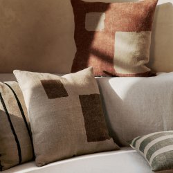 Ferm Living Oleo Pude 50x50 cm Terracotta/Natural