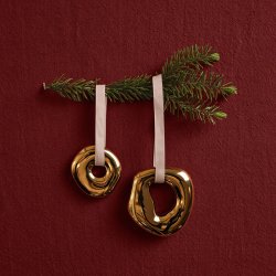 Ferm Living Orrith Ornamenter 2 stk. Messingfinish