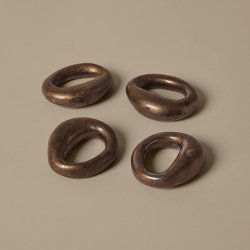 Ferm Living Orrith Servietringe 4 stk. Rustic Bronzefinish
