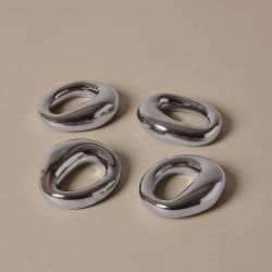 Ferm Living Orrith Servietringe 4 stk. S�lvfinish