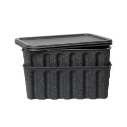 Ferm Living Paper Pulp Box Large 2 stk. Charcoal