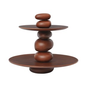 Ferm Living Pebble Dessertopsats Dark Brown