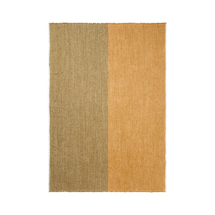 Ferm Living Pila Linen Plaid Khaki/Aged Gold
