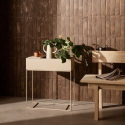 Ferm Living Plant Box - Bakke - Beige Marmor