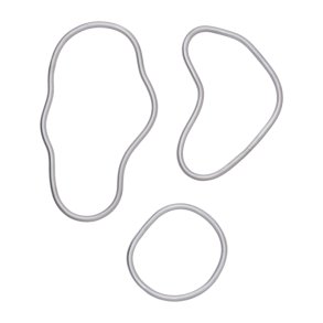 Ferm Living Pond Bordsk�ner 3 stk. Aluminium