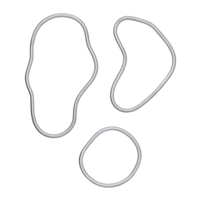 Ferm Living Pond Bordsk�ner 3 stk. Aluminium