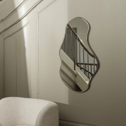 Ferm Living Pond Spejl - Large - Mrk Krom 