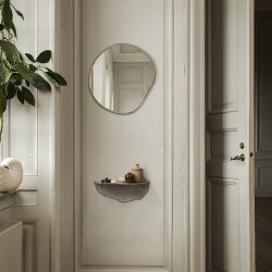 Ferm Living Pond Spejl - Small - Mrk Krom