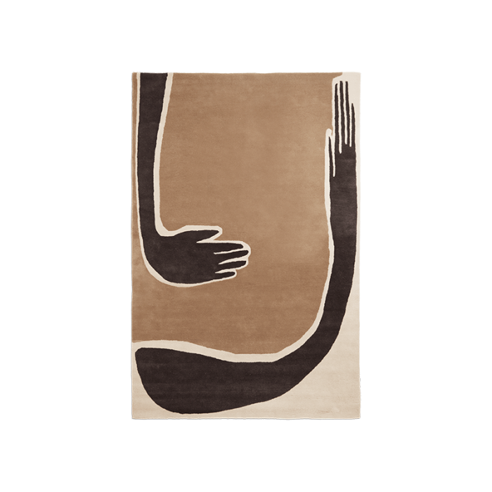 Ferm Living Pose Tuftet Tppe Dark Coffee/Offwhite 140x200 cm