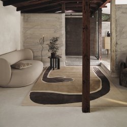 Ferm Living Pose Tuftet Tppe Dark Coffee/Offwhite 200x300 cm