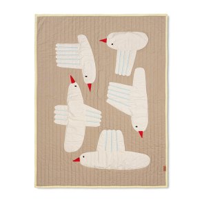 Ferm Living Bird Quiltet Tppe - Sand