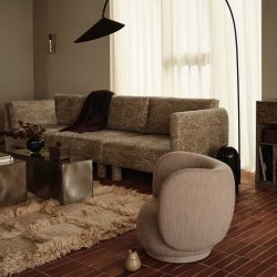 Ferm Living Rico B�rne Loungestol Soft Boucl&eacute; Natural