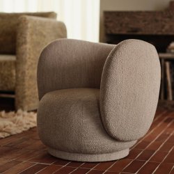 Ferm Living Rico B�rne Loungestol Soft Boucl&eacute; Natural