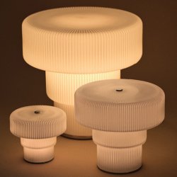 Ferm Living Ripple B�rbar Lampe H16,5 cm Hvid