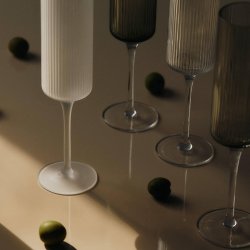 Ferm Living Ripple Hje Champagneglas  - Klar - 2 stk