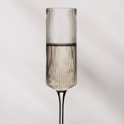 Ferm Living Ripple Hje Champagneglas  - Klar - 2 stk