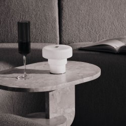 Ferm Living Ripple Hje Champagneglas - Smoke - 2 stk