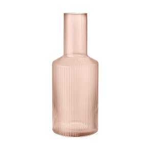 Ferm Living Ripple Glas Karaffel Blush