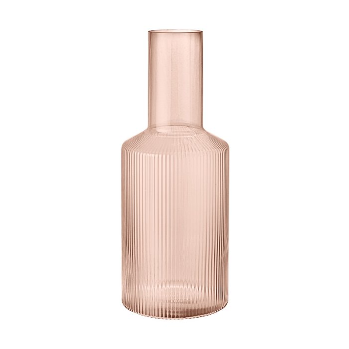 Ferm Living Ripple Glas Karaffel Blush