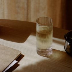 Ferm Living Ripple Highball Glas 2 stk. Klar