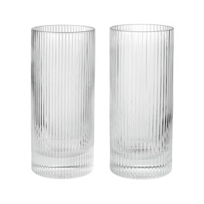 Ferm Living Ripple Highball Glas 2 stk. Klar