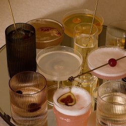 Ferm Living Ripple Highball Glas 2 stk. Smoke