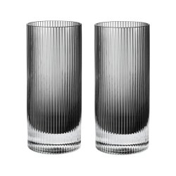 Ferm Living Ripple Highball Glas 2 stk. Smoke