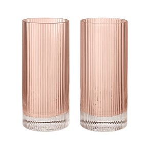 Ferm Living Ripple Highball Glas 2 stk. Blush